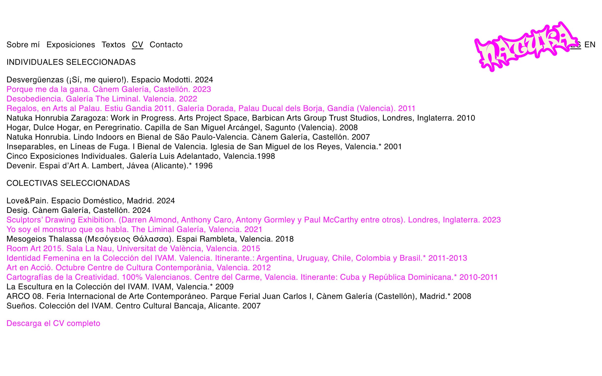 website screenshot